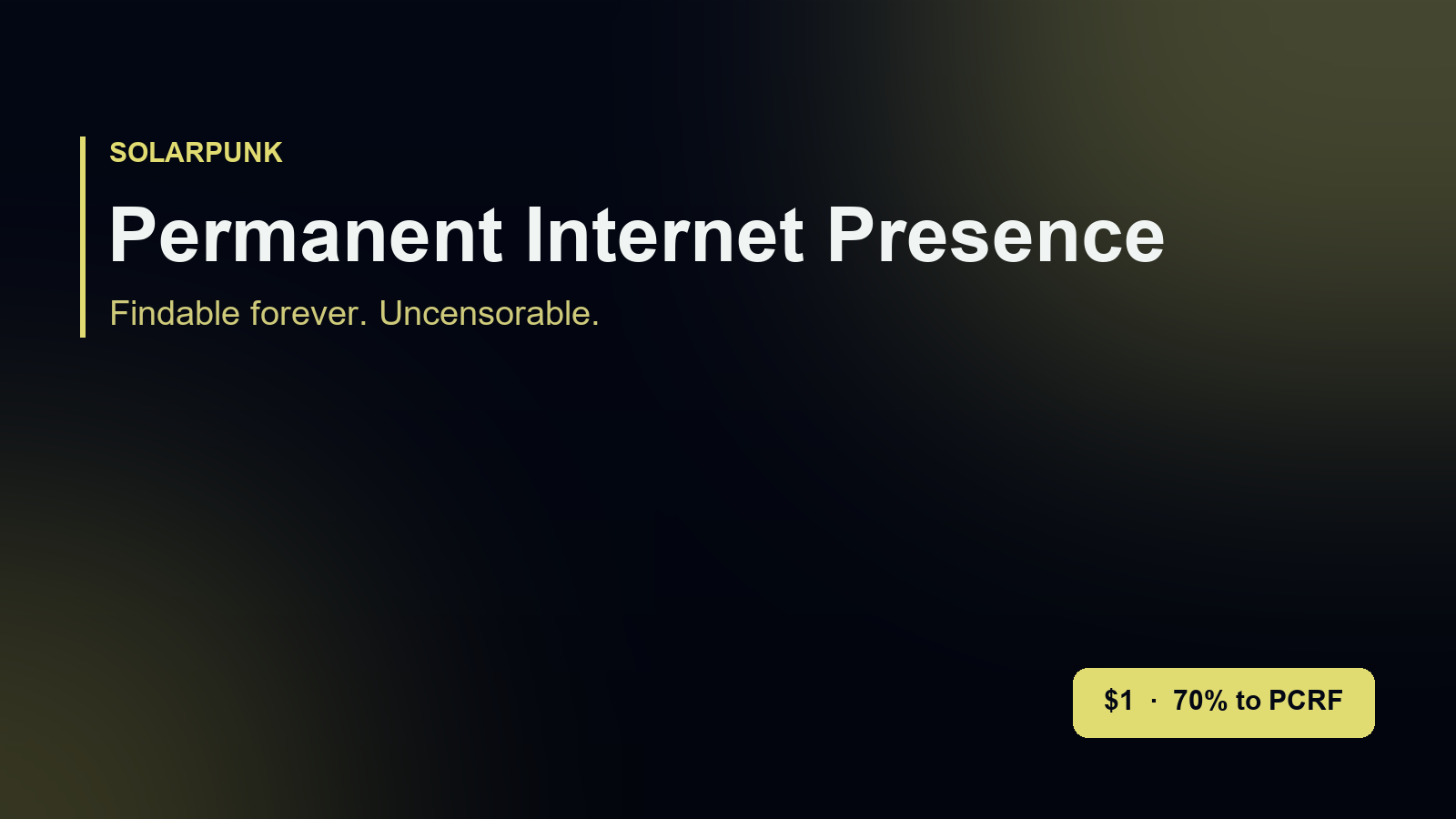 Permanent Internet Presence cover