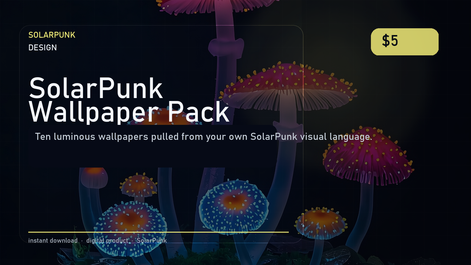 SolarPunk Wallpaper Pack (10 designs)