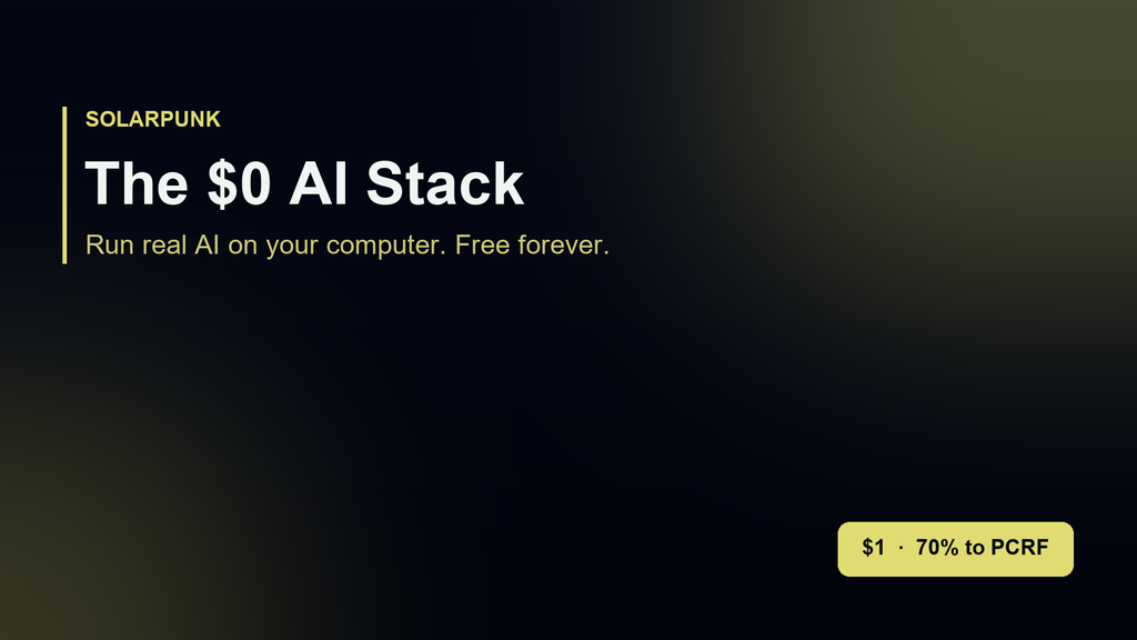 The $0 AI Stack cover