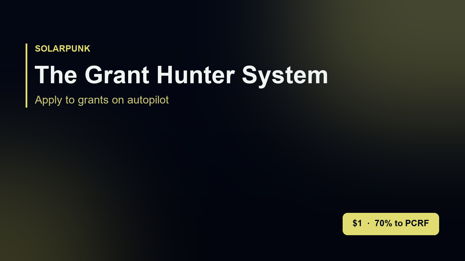 The Grant Hunter System cover