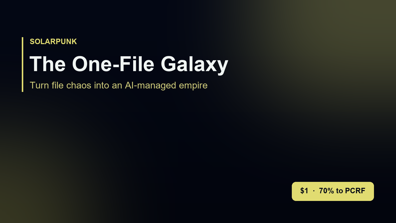The One-File Galaxy cover